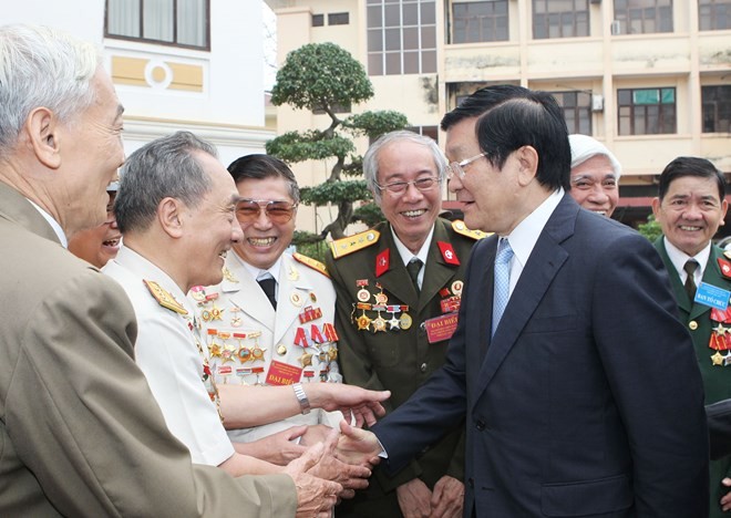 President Truong Tan Sang pays a working visit to Vinh Phuc province - ảnh 1